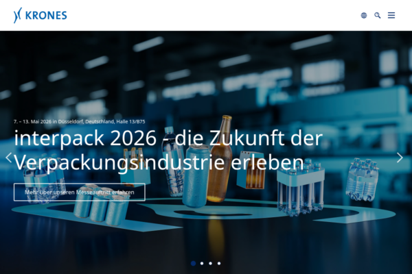 Krones Startseite: Maschinen und Anlagen für die Getränkeindustrie