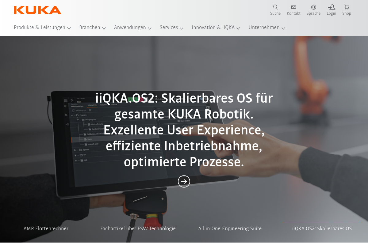KUKA Startseite: Robotik und Automatisierung aus Augsburg