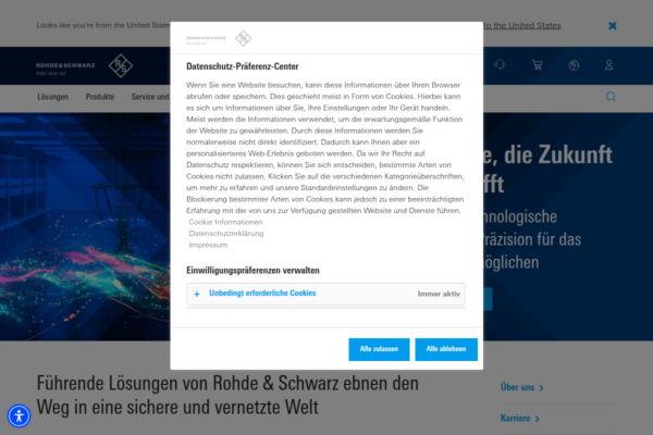 Rohde & Schwarz Startseite: Messtechnik und Cybersicherheit aus München