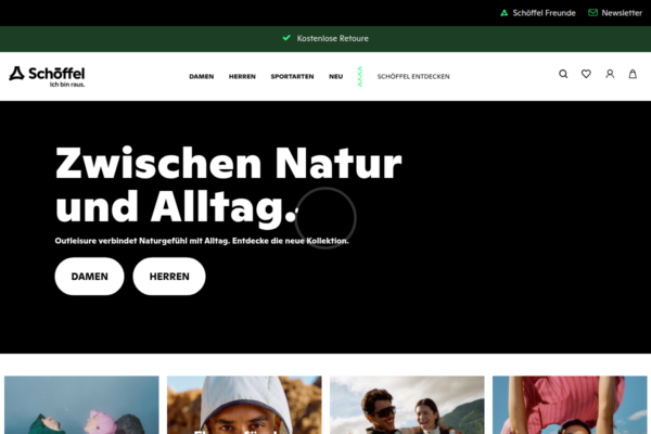Schöffel Startseite: Outdoor-Bekleidung aus Schwabmünchen
